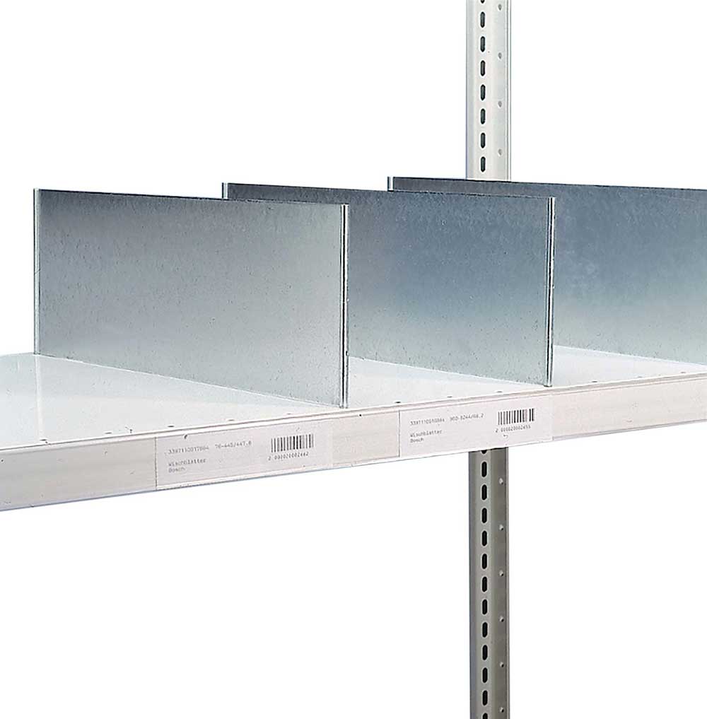 Etikettenschiene 1250 mm weiß 38 mm hoch , Rückenselbstklebend ( Scanner-Schiene ) mit 19 mm geschäumten Klebeband