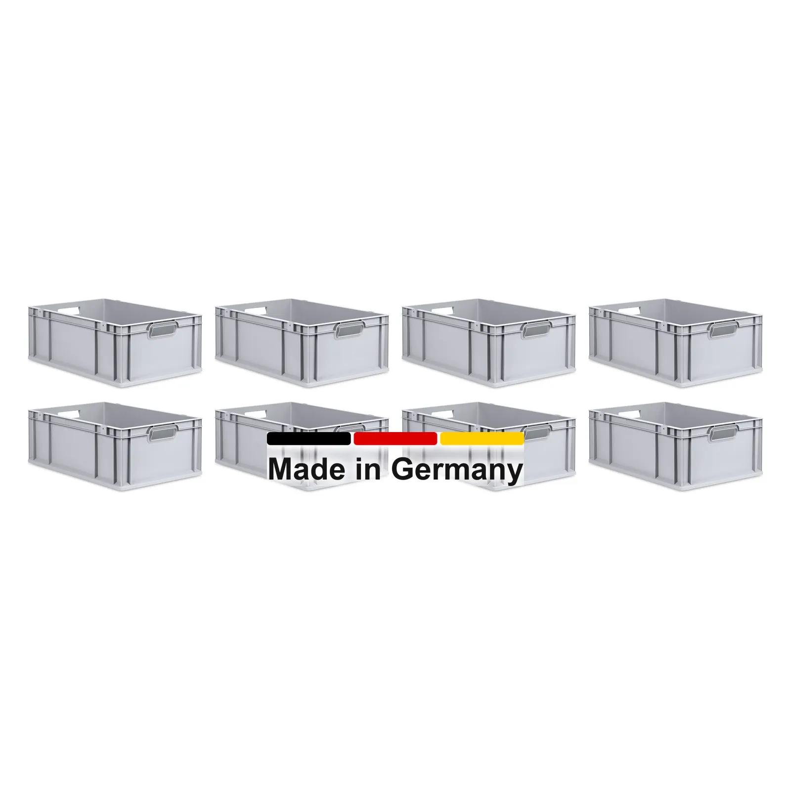 8x Eurobox 60x40x22 cm - NextGen, Griffe offen