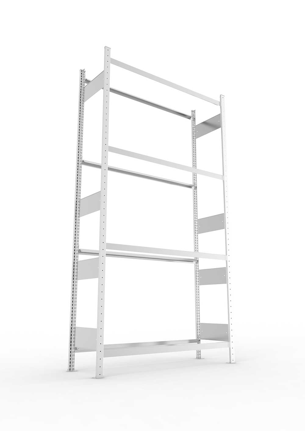 Reifenregal 250×130 cm – 4 Ebenen, Grundregal, verzinkt