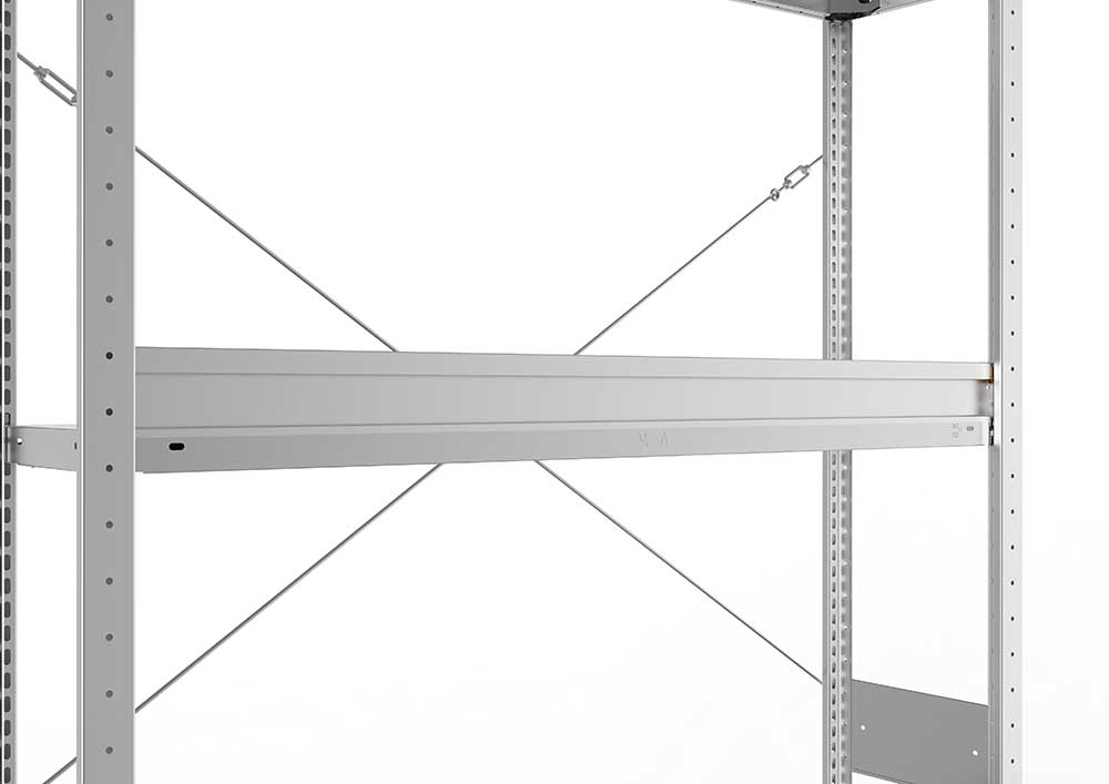 Metallregal Steck Schüttgutleiste 1300 x 75 vzk kpl. mit Sicherheitsumschlag