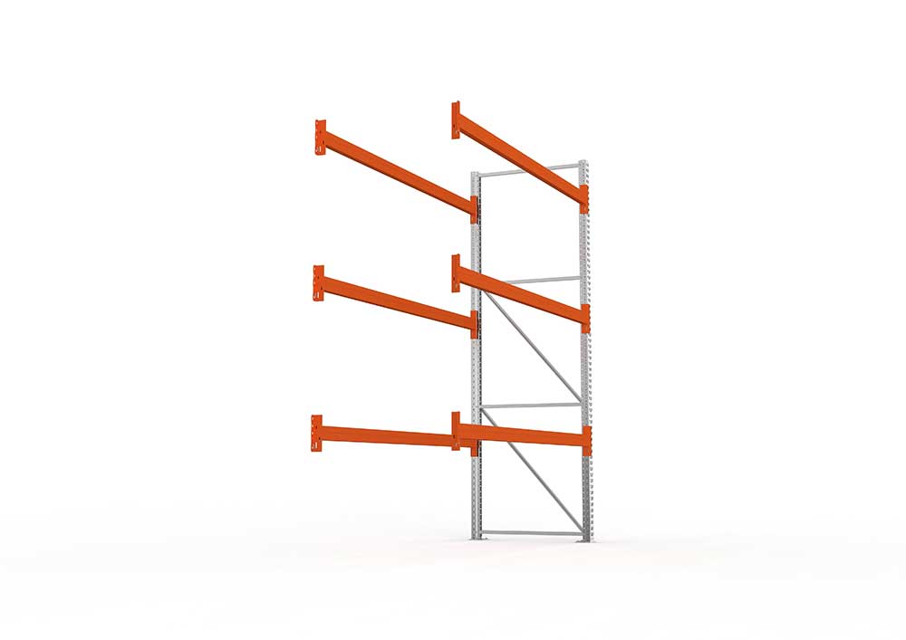 Palettenregal Anbaumodul – 330×278×110 cm, bis 800 kg, 4 Ebenen