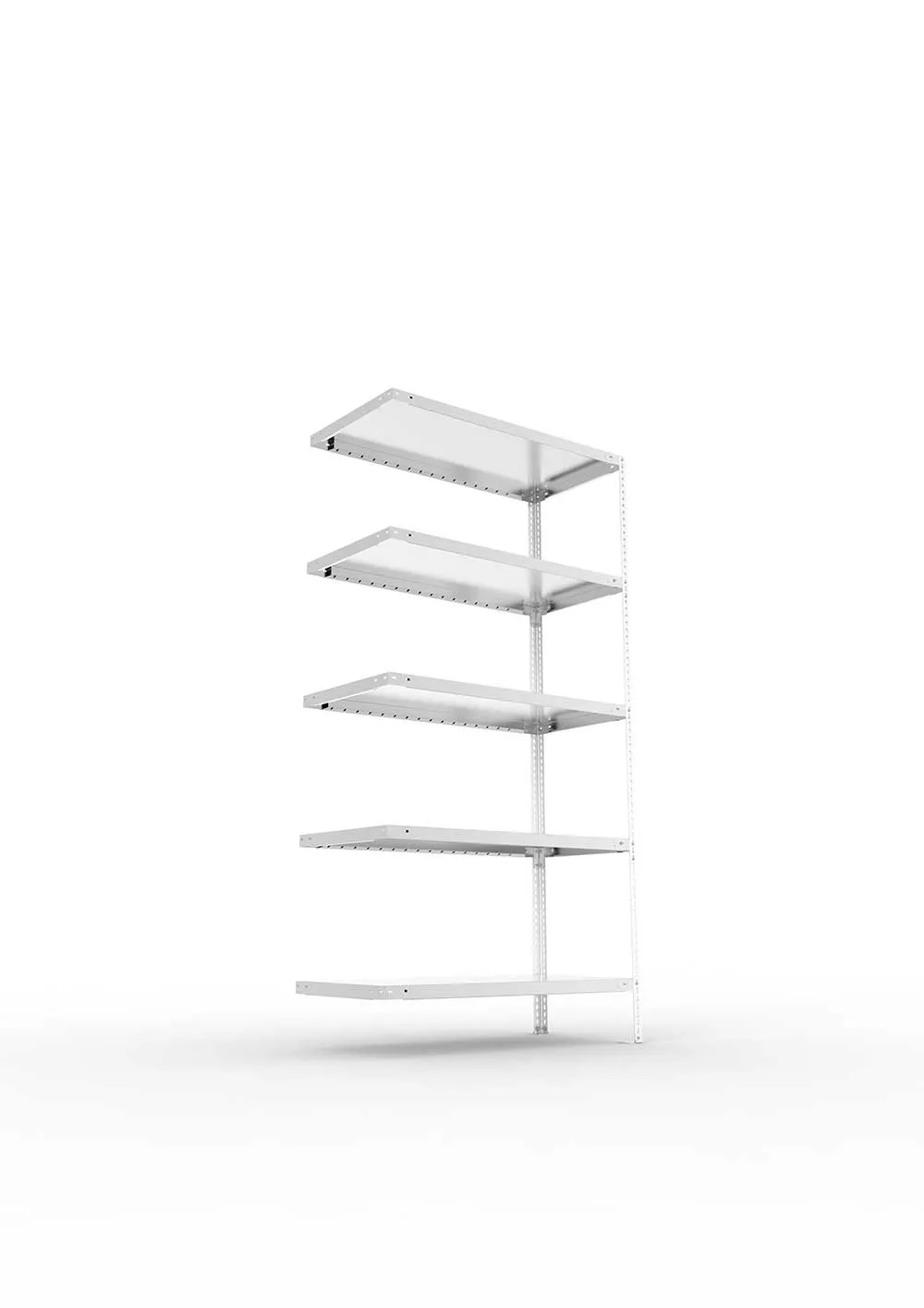 Kellerregal Pro Schraubsystem Anbauregal 200×100×50 cm, 100 kg, 5 Böden, verzinkt
