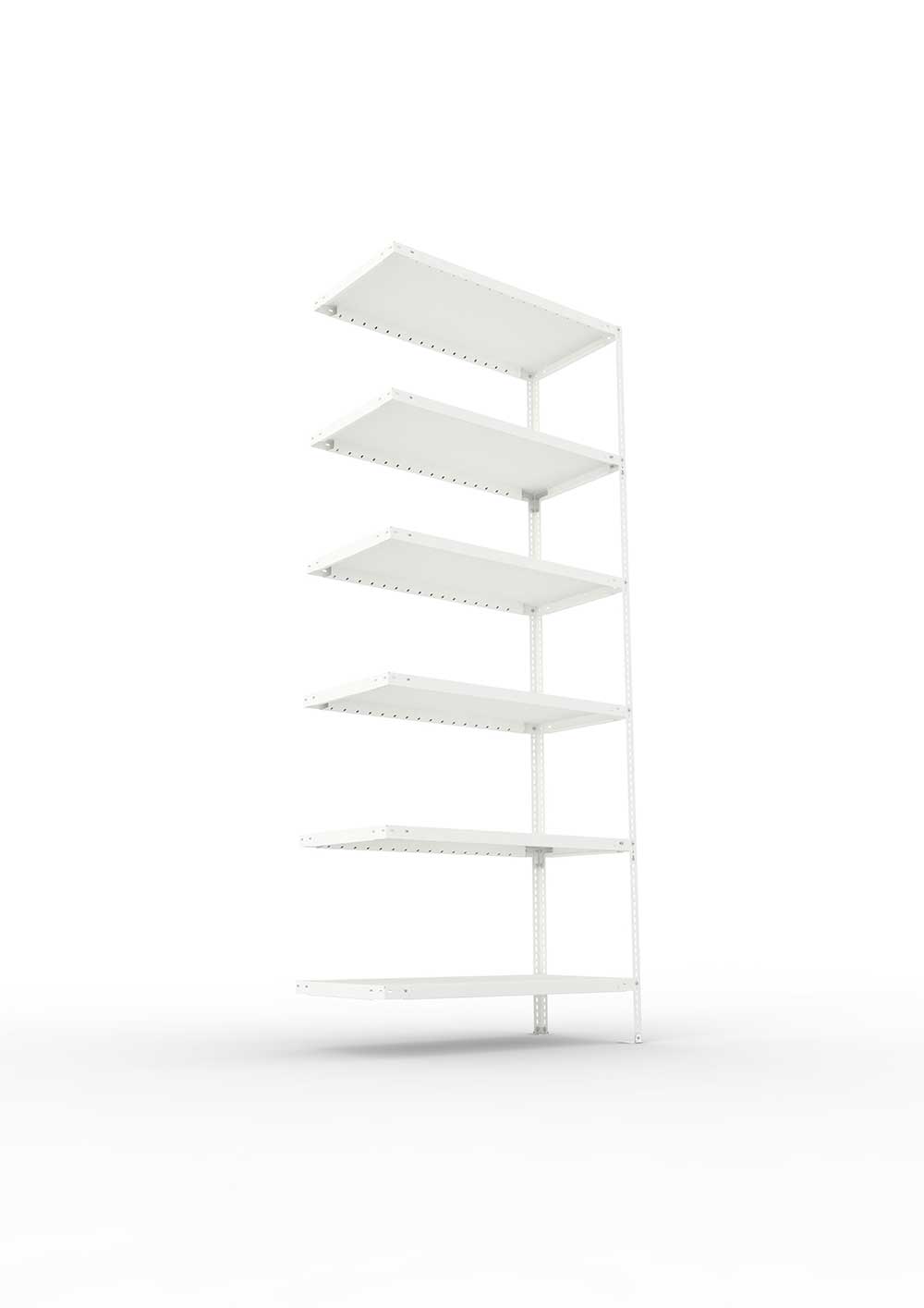Kellerregal Pro Schraubsystem Anbauregal 250×100×50 cm, 100 kg, 6 Böden