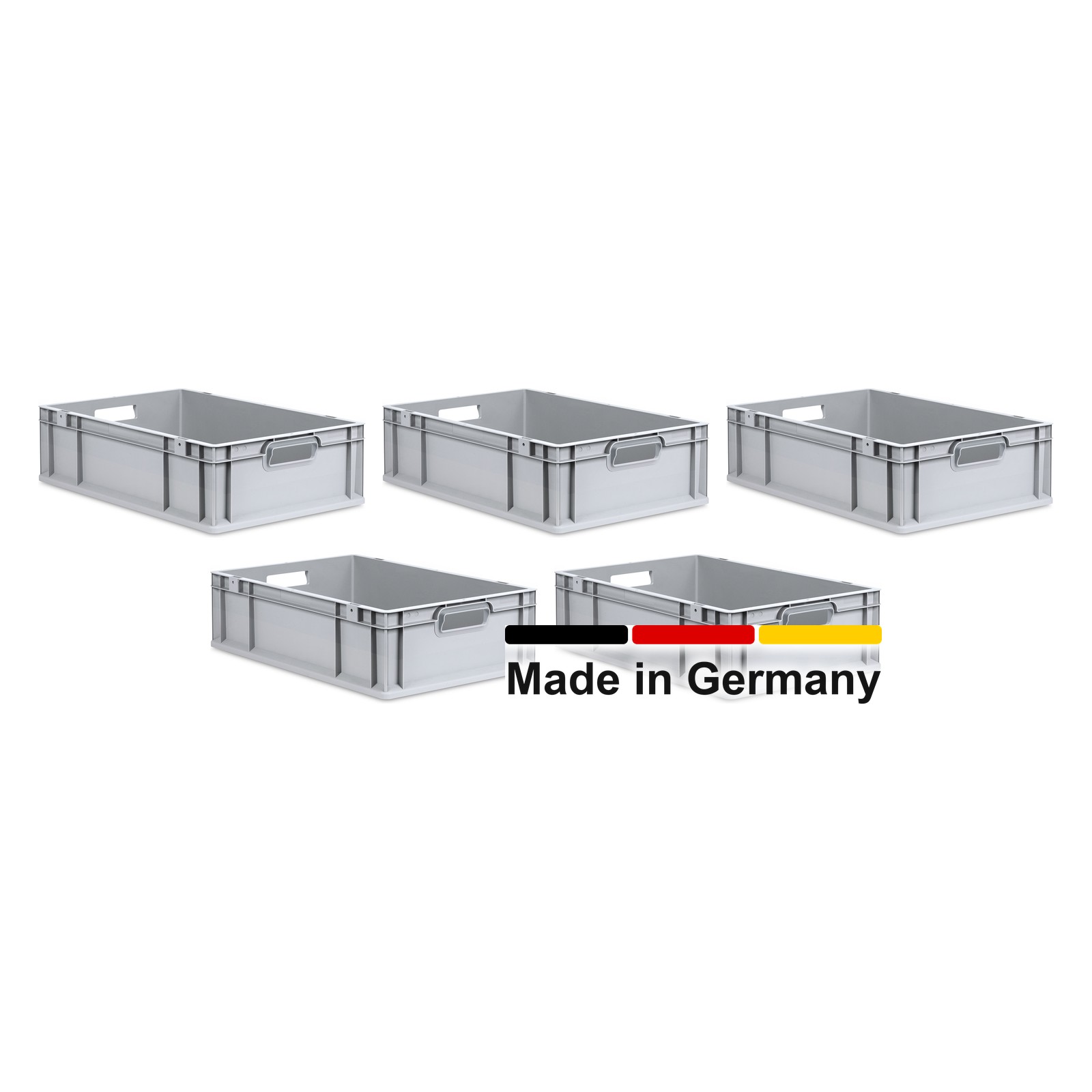 5x Eurobox 60x40x17 cm - NextGen, Griffe offen