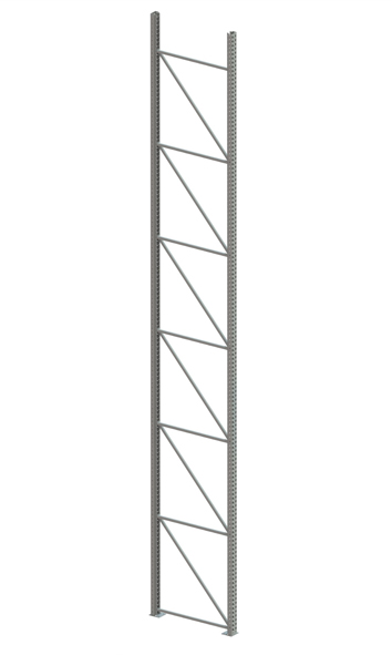 Palettenregal Ständer 100/20 S – 710×110 cm, verzinkt