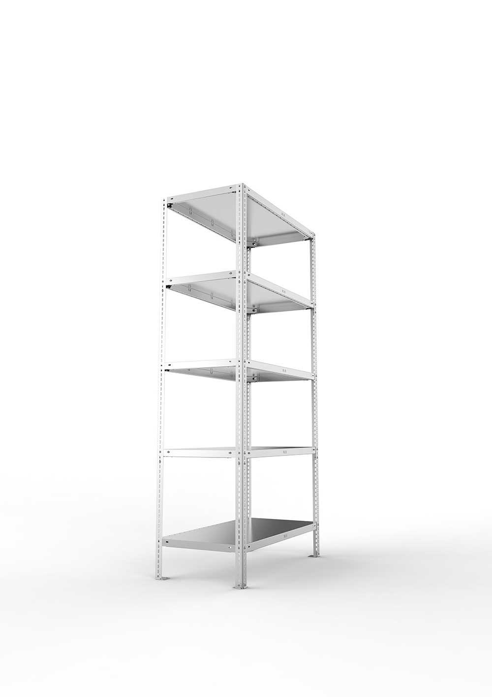 Schraubregal Pro Grundregal – 200×100×50 cm, 150 kg, verzinkt