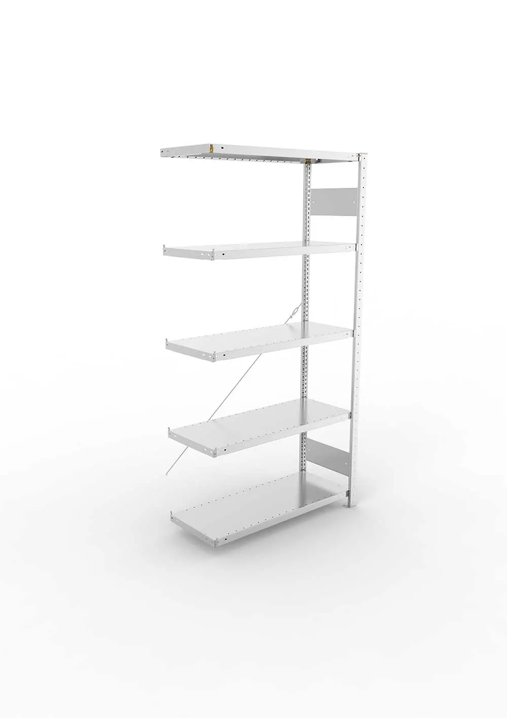 Kellerregal Pro-Flex Stecksystem Anbauregal – 200×100×40 cm, 230 kg, verzinkt, 5 Böden