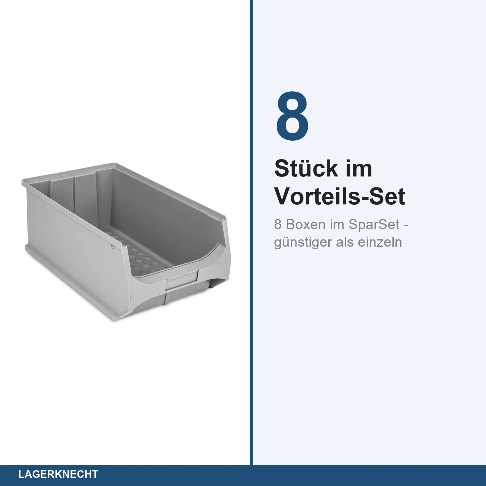 8x Sichtlagerbox 5.0 - grau