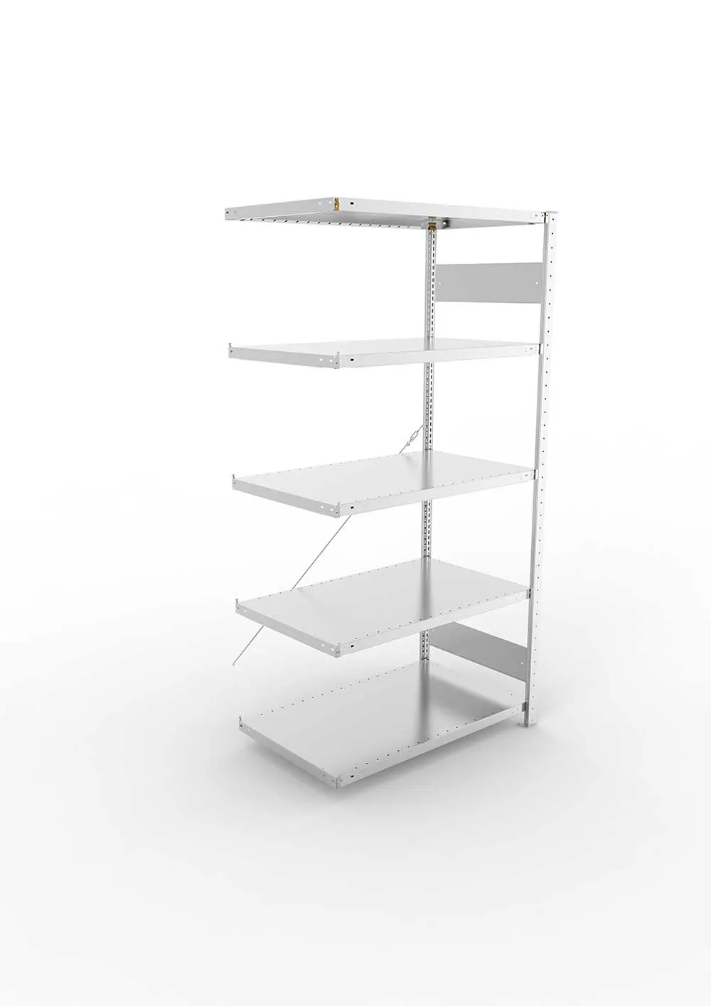 Kellerregal Pro-Flex Stecksystem Anbauregal – 200×100×60 cm, 230 kg, verzinkt, 5 Böden