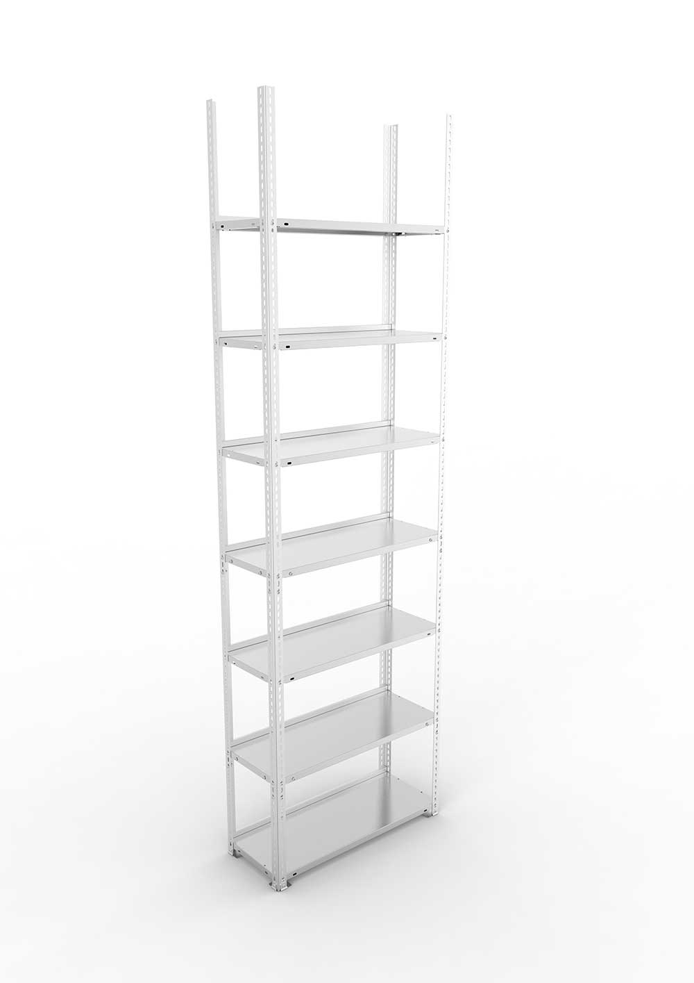 Büro Compact GR 2500 x 750 x 300 vzk kpl. mit 7 Böden ohne Abdeckboden - einseitig