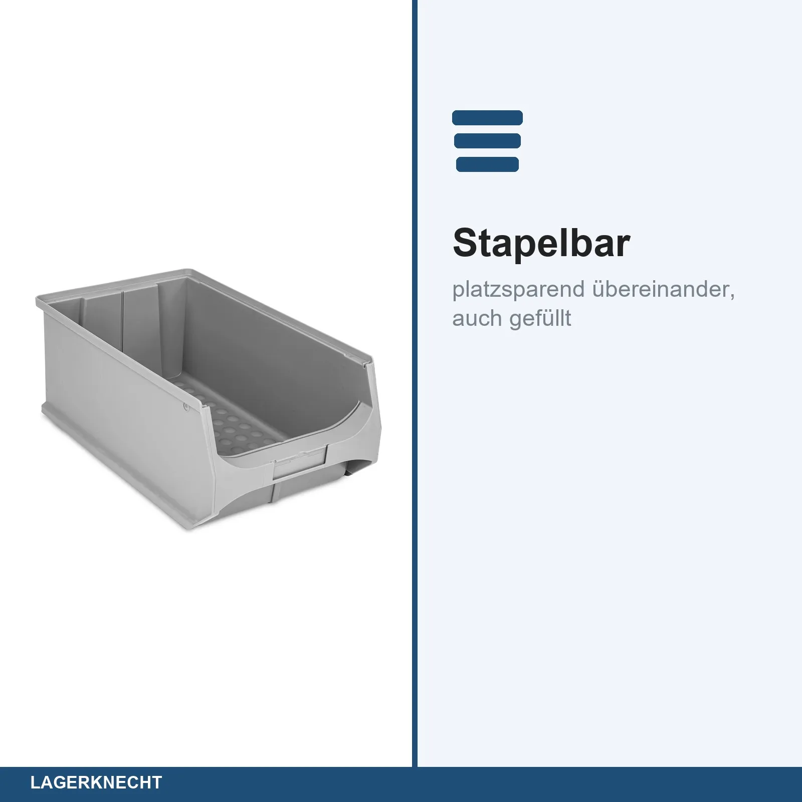 8x Sichtlagerbox 5.0 - grau