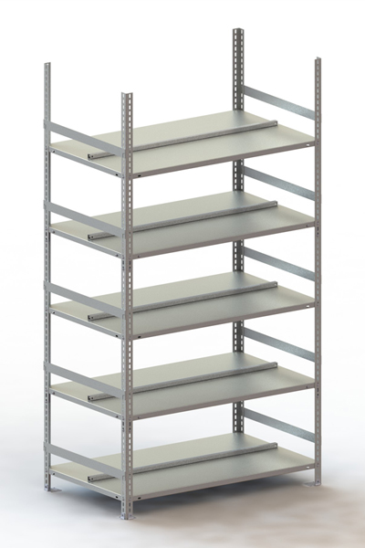 Büro Compact GR 1850 x 1000 x 600 RAL 7035 kpl. Doppel mit 5 Böden