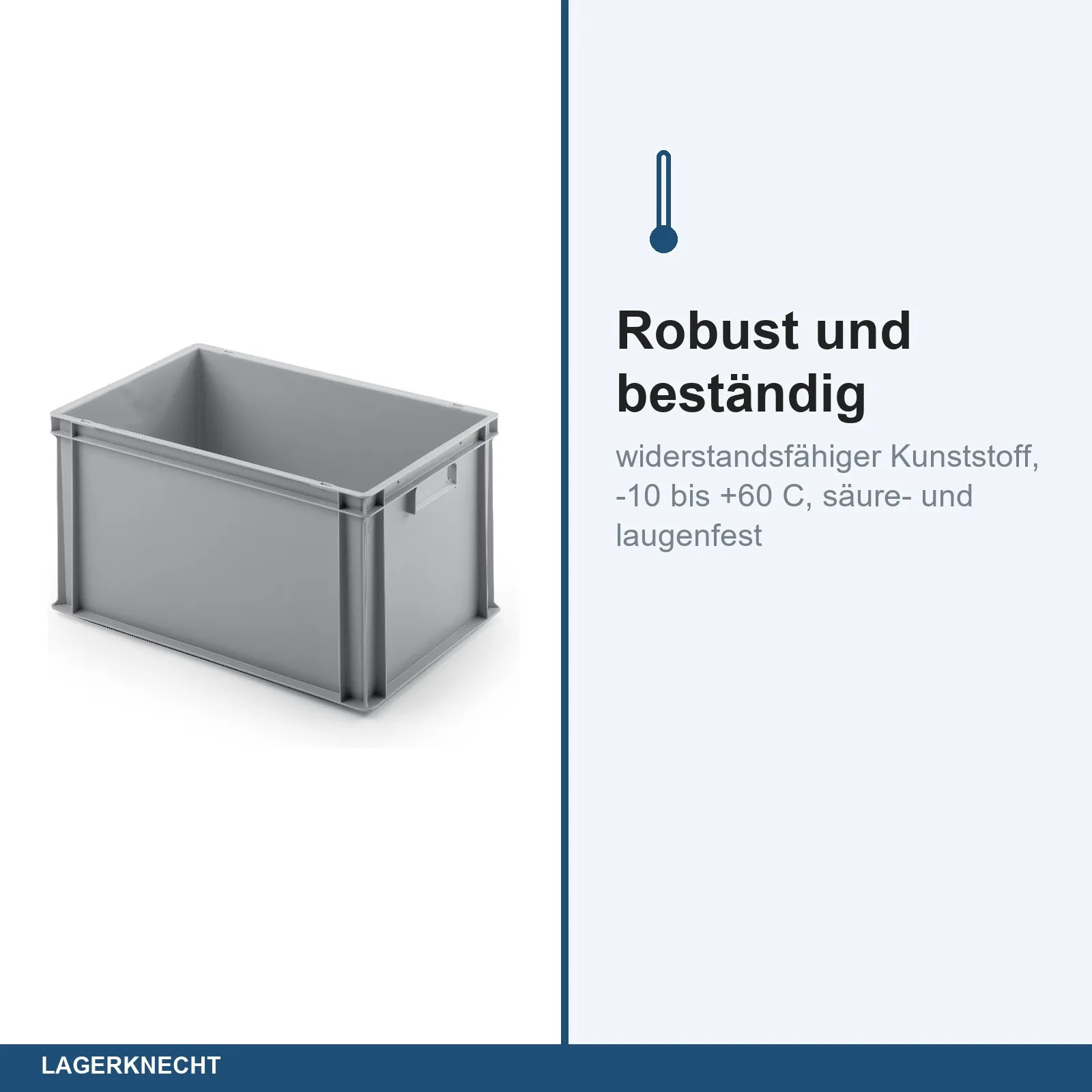 Eurobox 60x40x32 cm mit Scharnierdeckel, UNISTA