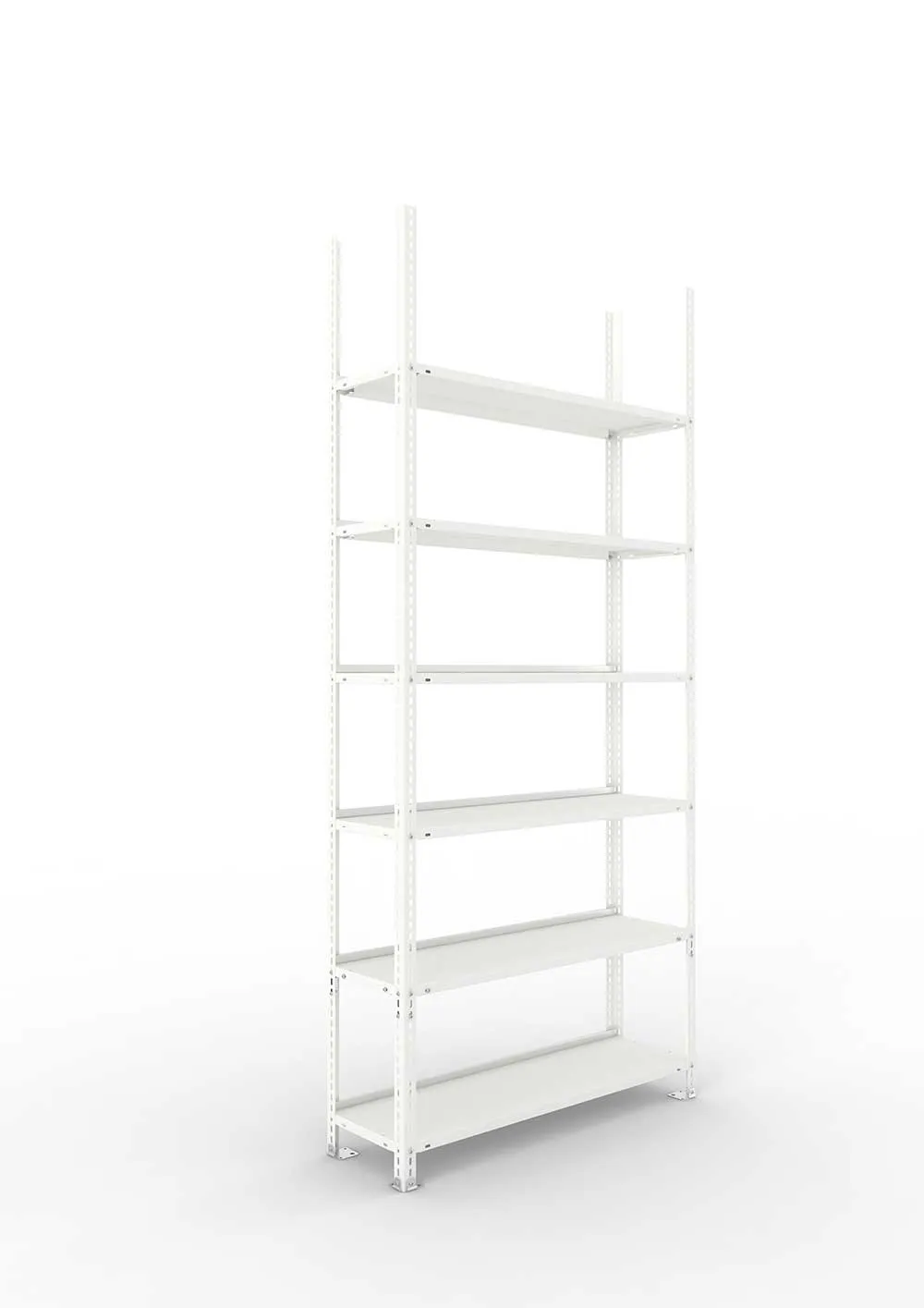 Büroregal Pro Schraubsystem Grundregal – 220×100×30 cm, RAL 7035