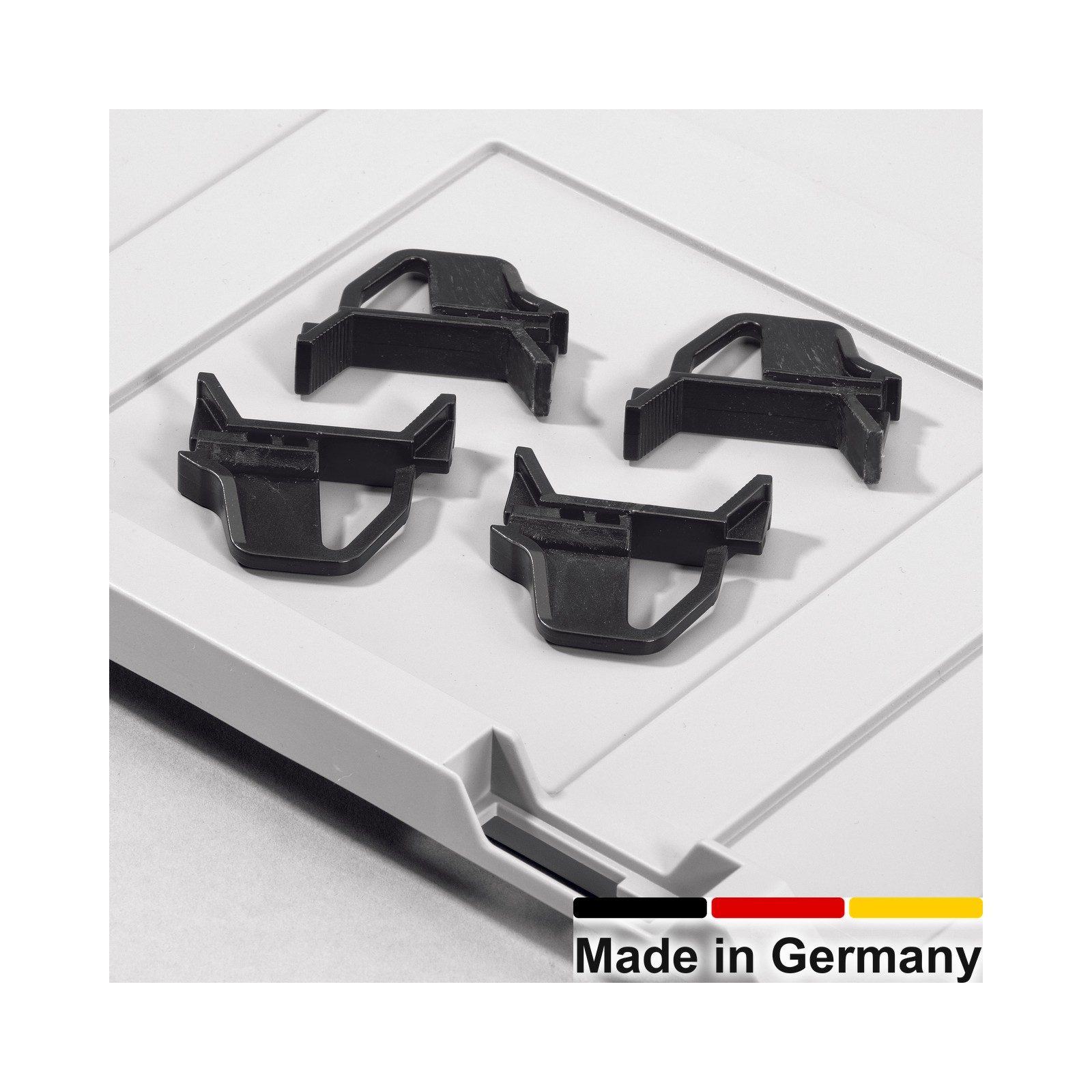 Auflagedeckel-Pack Eurobox NextGen - schwarz - 1 Pack a' 4 St. Schiebeschnappverschl.