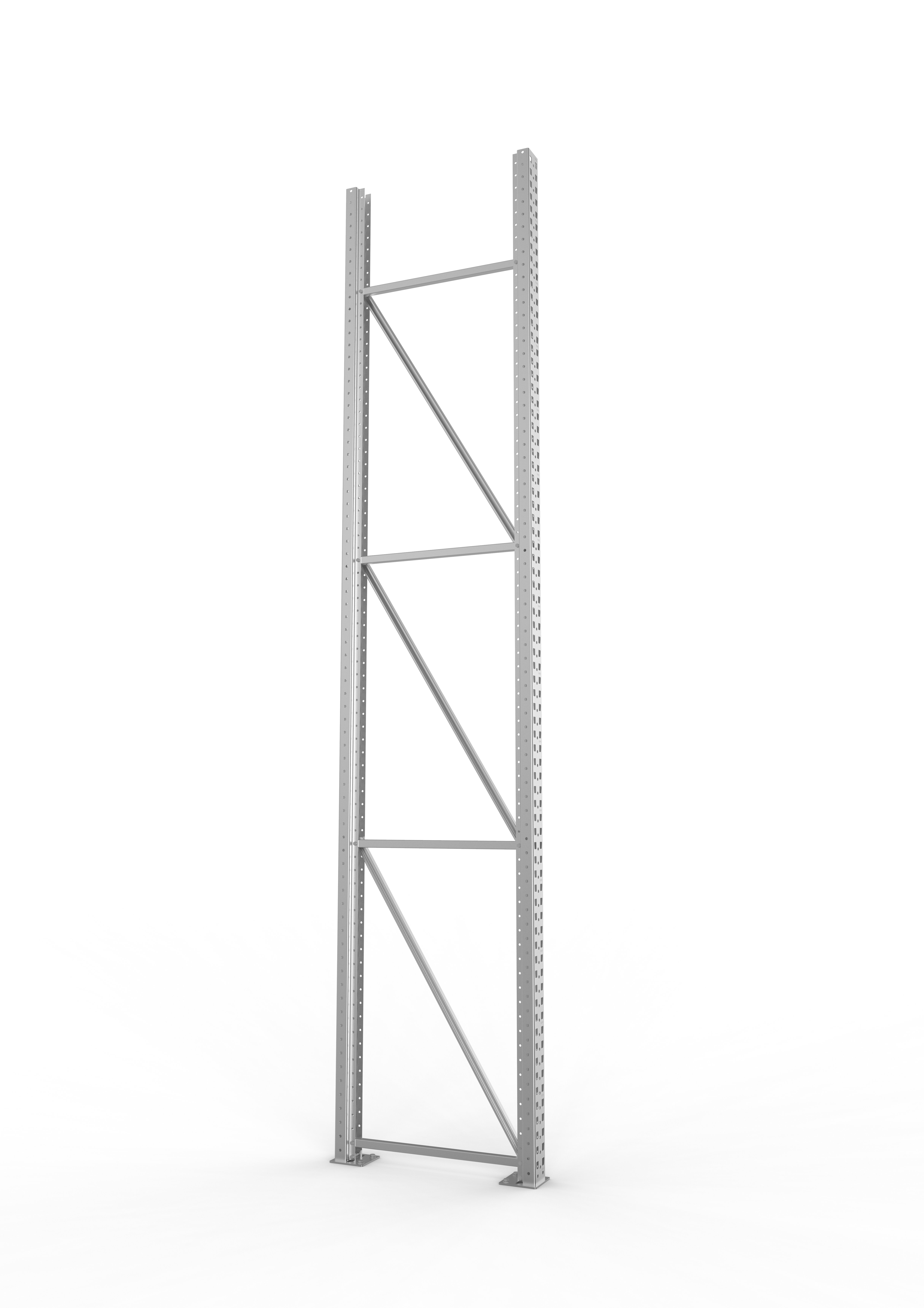 Palettenregal Ständer 100/20 S – 380×80 cm, verzinkt