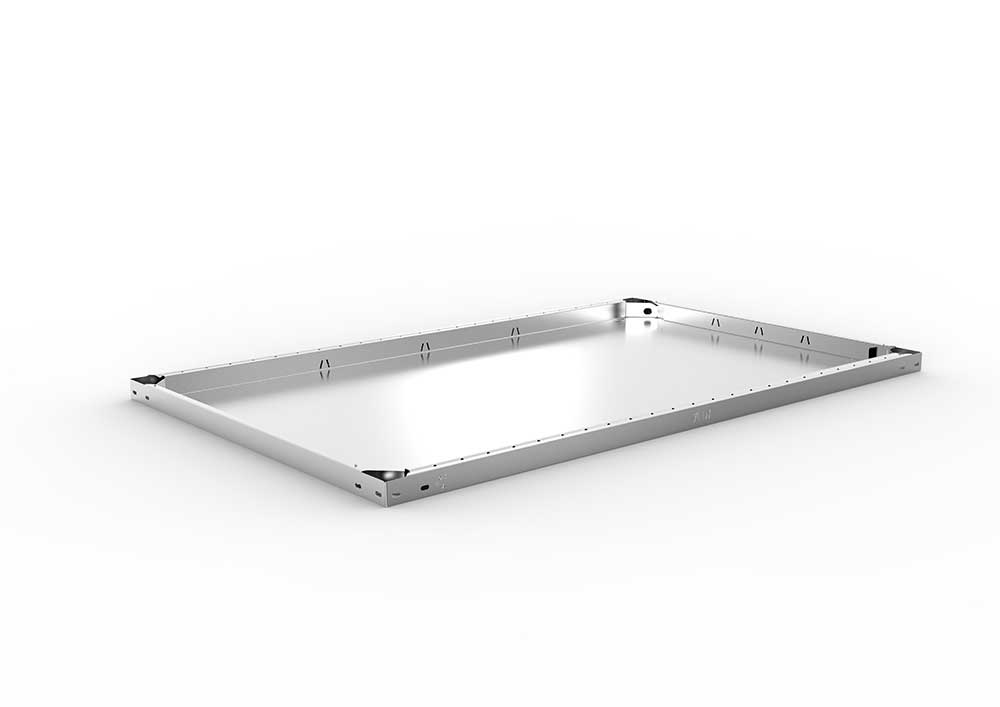 Metallregal Boden für Regalsystem Metall MS230-III 1300 x 800 vzk mit Tiefenkanal