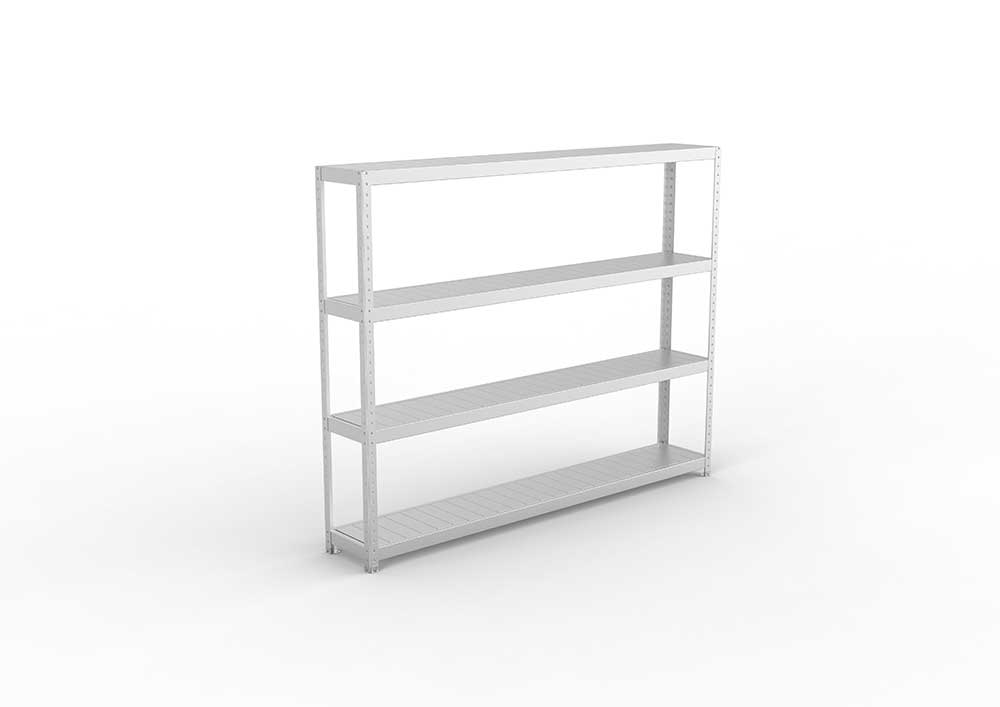 Schwerlastregal 197×250×40 cm – Stahlpaneele, verzinkt (Varianten)