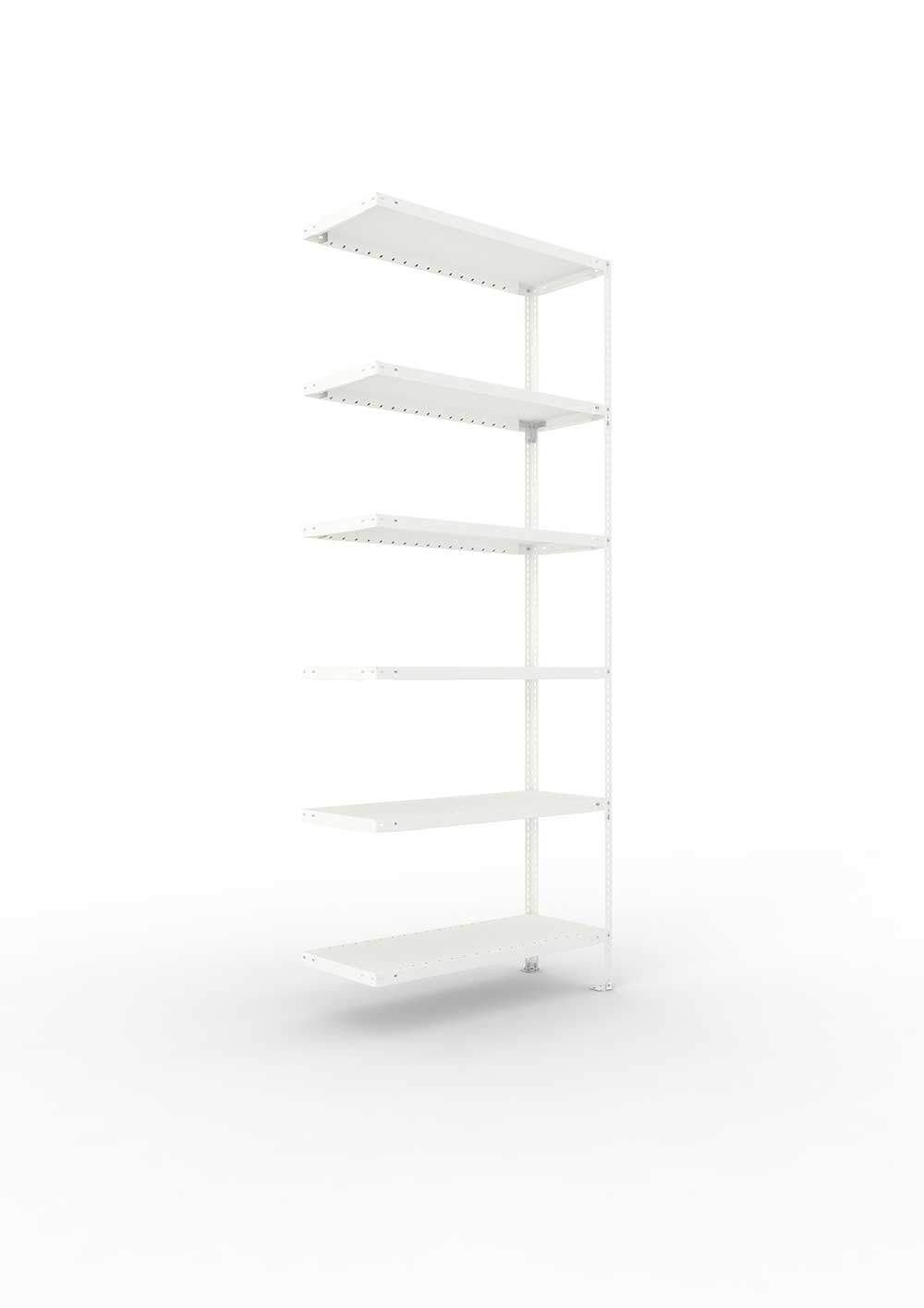 Kellerregal Pro Schraubsystem Anbauregal 250×100×40 cm, 100 kg, 6 Böden
