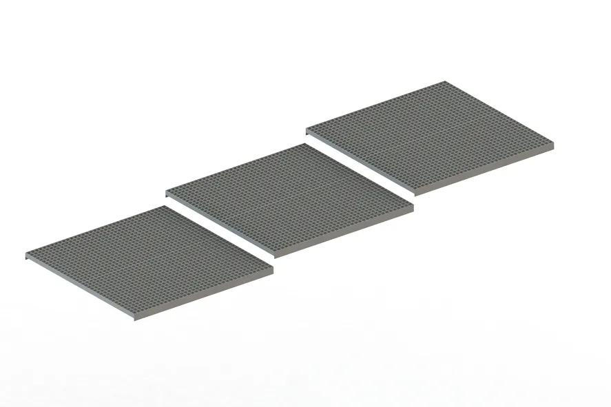 Palettenregal Gitterrost aufgelegt 330×110 cm TS40x1,7 – 1000 kg