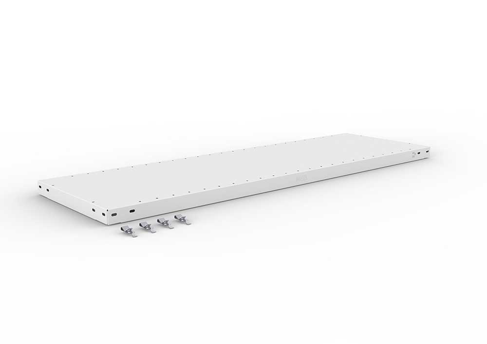 Metallregal Zusatzboden – 130×40 cm, 230 kg, RAL 7035