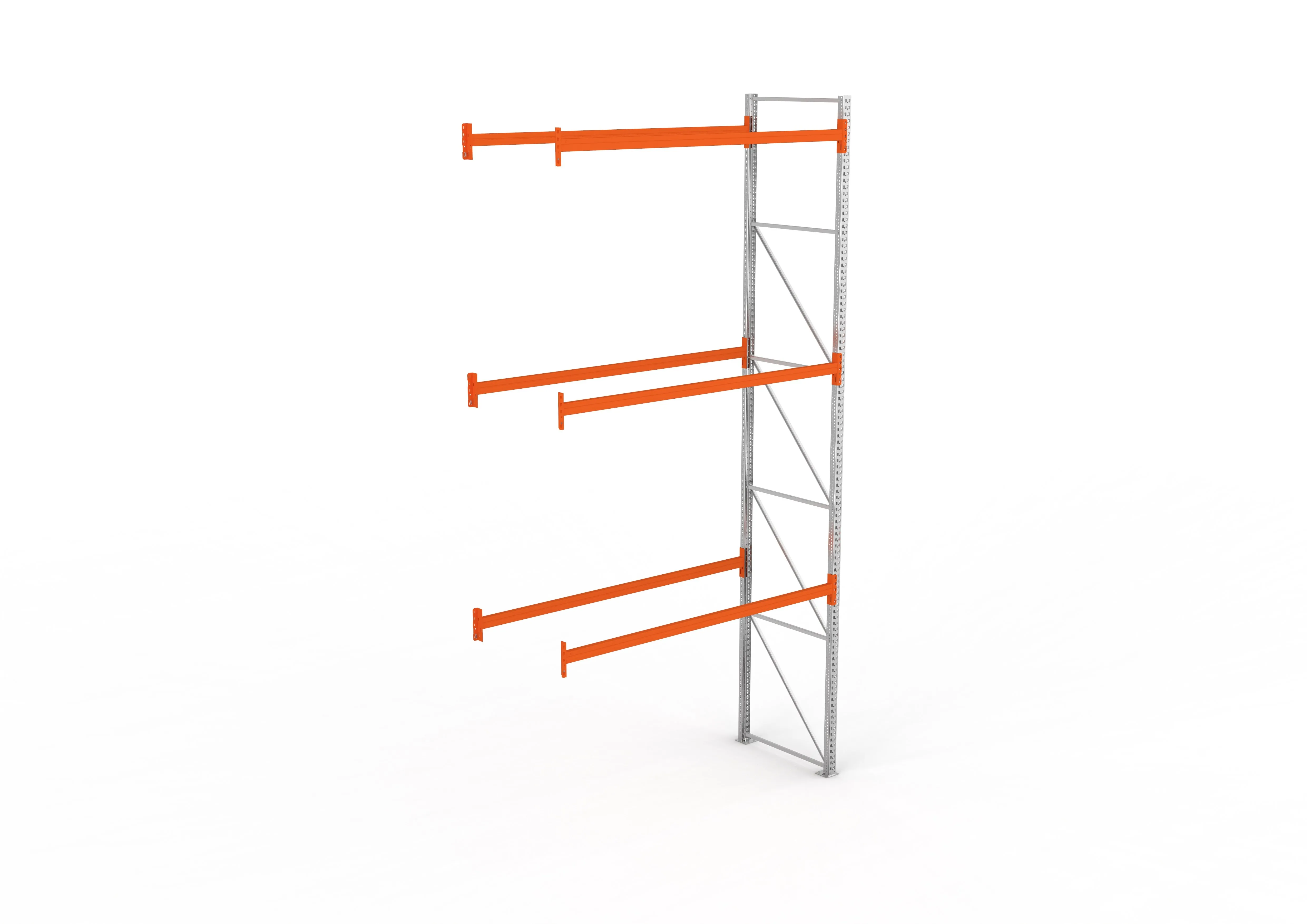 Palettenregal Anbaumodul – 550×278×110 cm, bis 500 kg, 4 Ebenen
