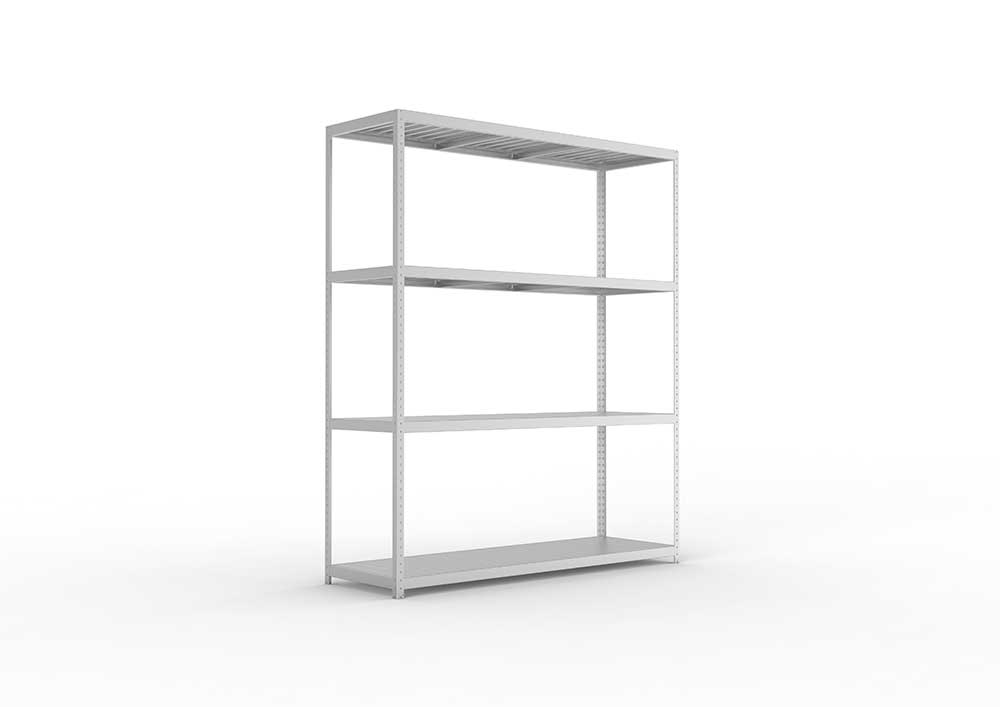 Schwerlastregal 297×250×80 cm – Stahlpaneele, verzinkt