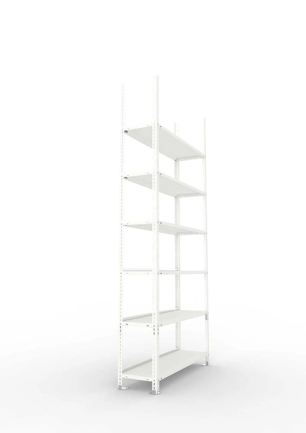 Büroregal Pro Schraubsystem Grundregal – 220×100×30 cm, RAL 7035