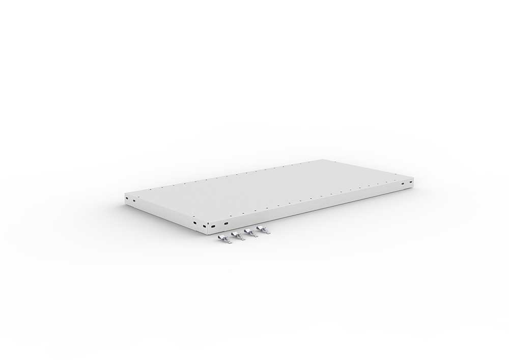 Metallregal Zusatzboden – 100×50 cm, 150 kg, RAL 7035