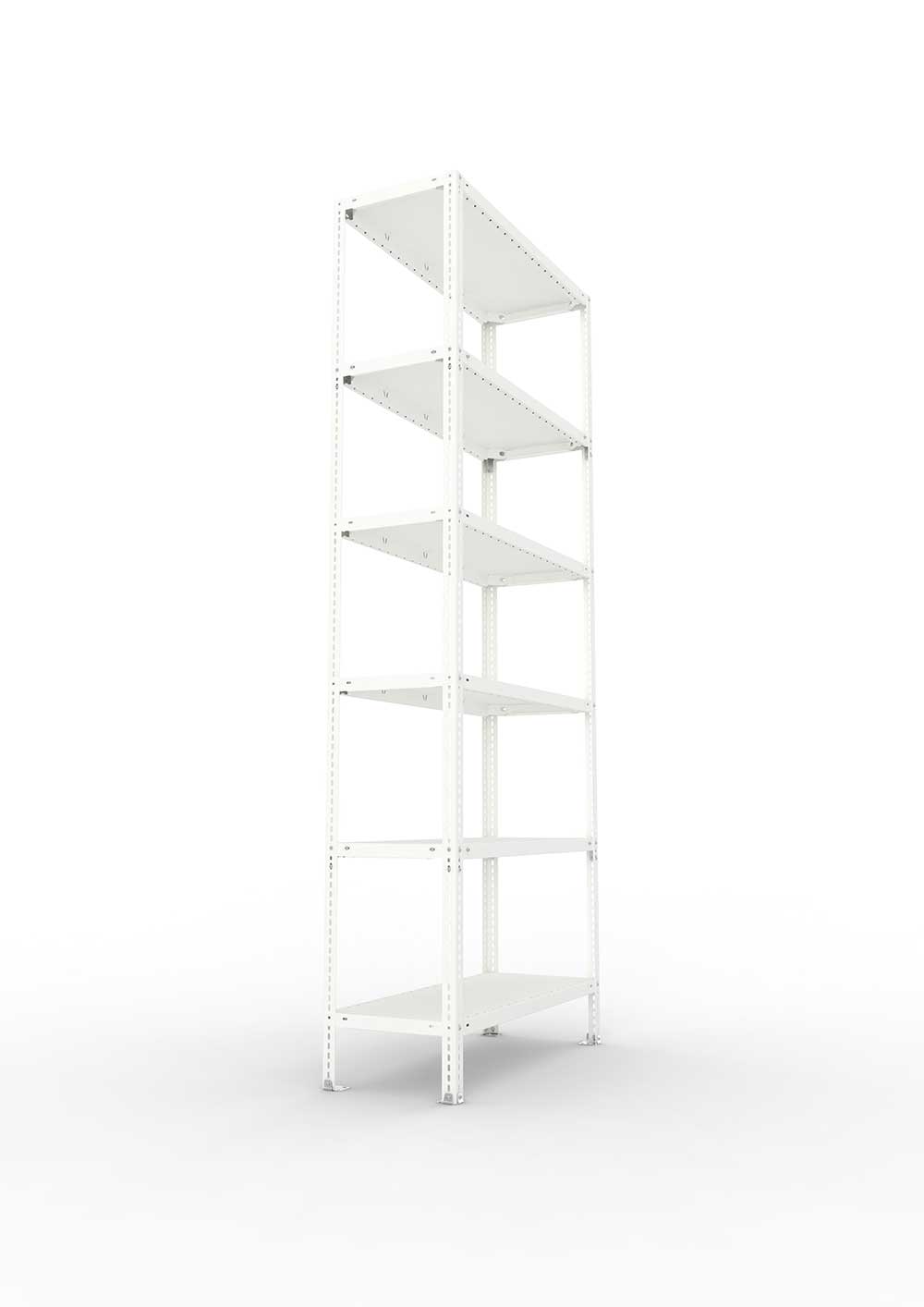 Kellerregal Pro Schraubsystem Grundregal 250×100×40 cm, 150 kg, 6 Böden