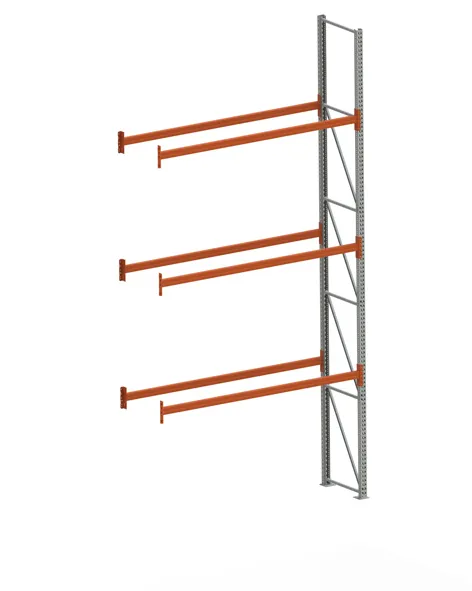 Palettenregal Stabil Anbauregal – 550×270×80 cm, 4 Ebenen