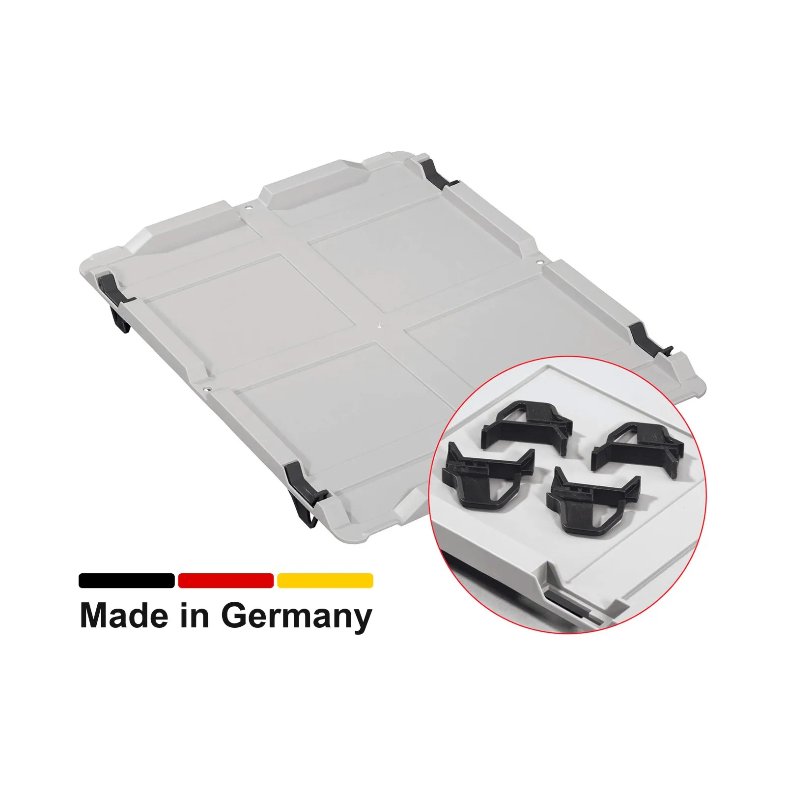 Eurobox 40x30x12 cm mit Deckel - NextGen, Griffe offen