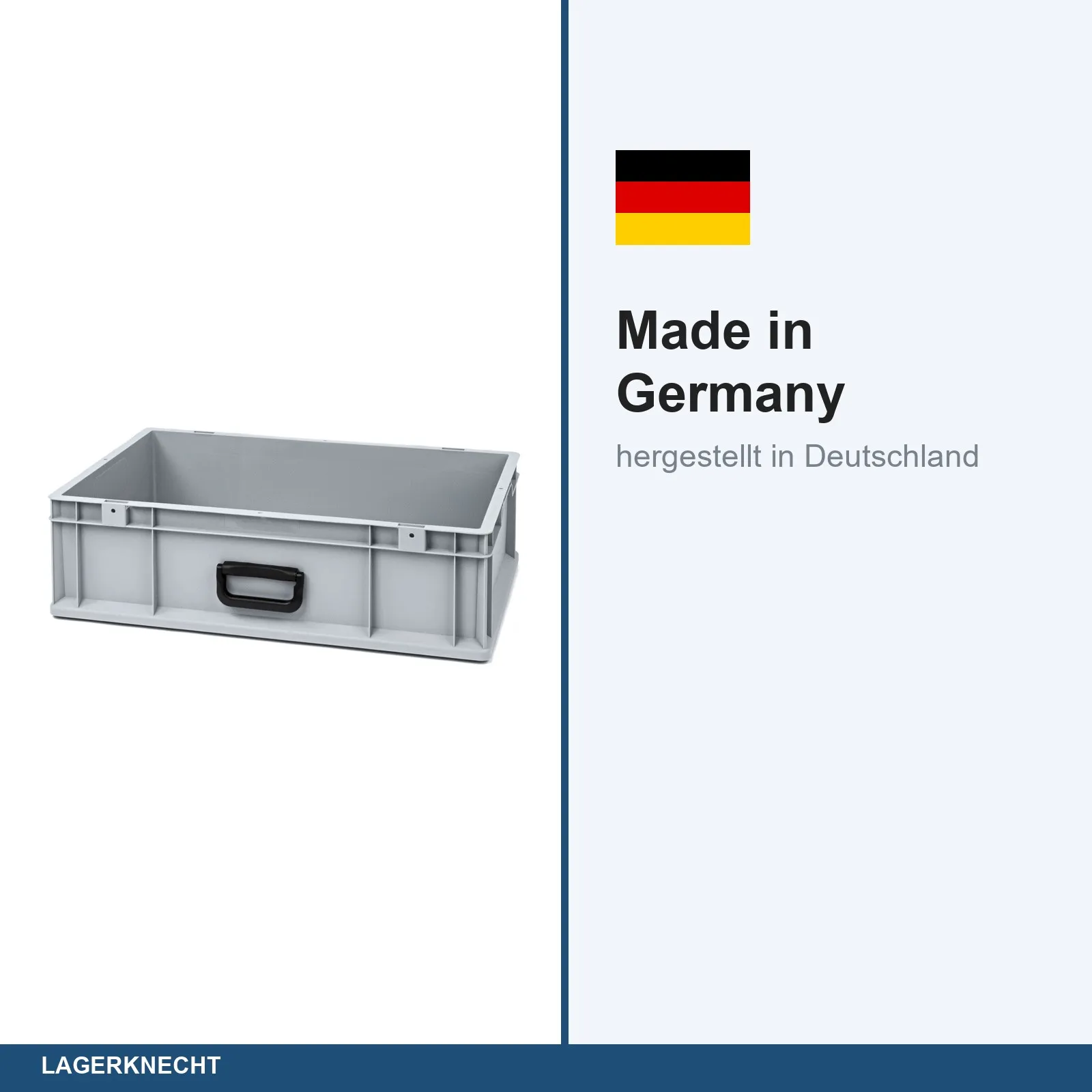 Eurobox 60x40x17 cm mit Scharnierdeckel, NextGen Portable Uno