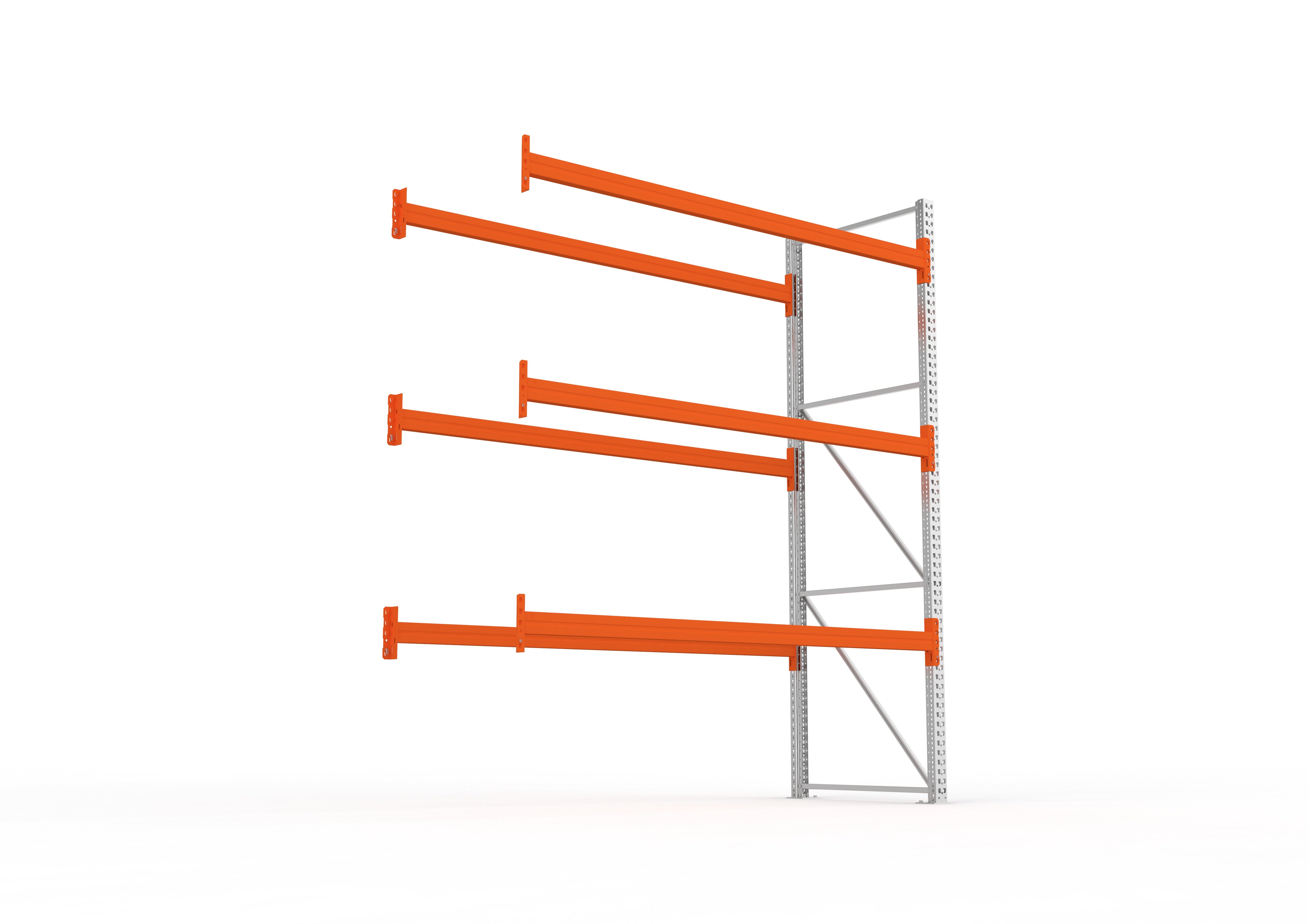 Palettenregal Anbaumodul – 330×278×110 cm, bis 800 kg, 4 Ebenen