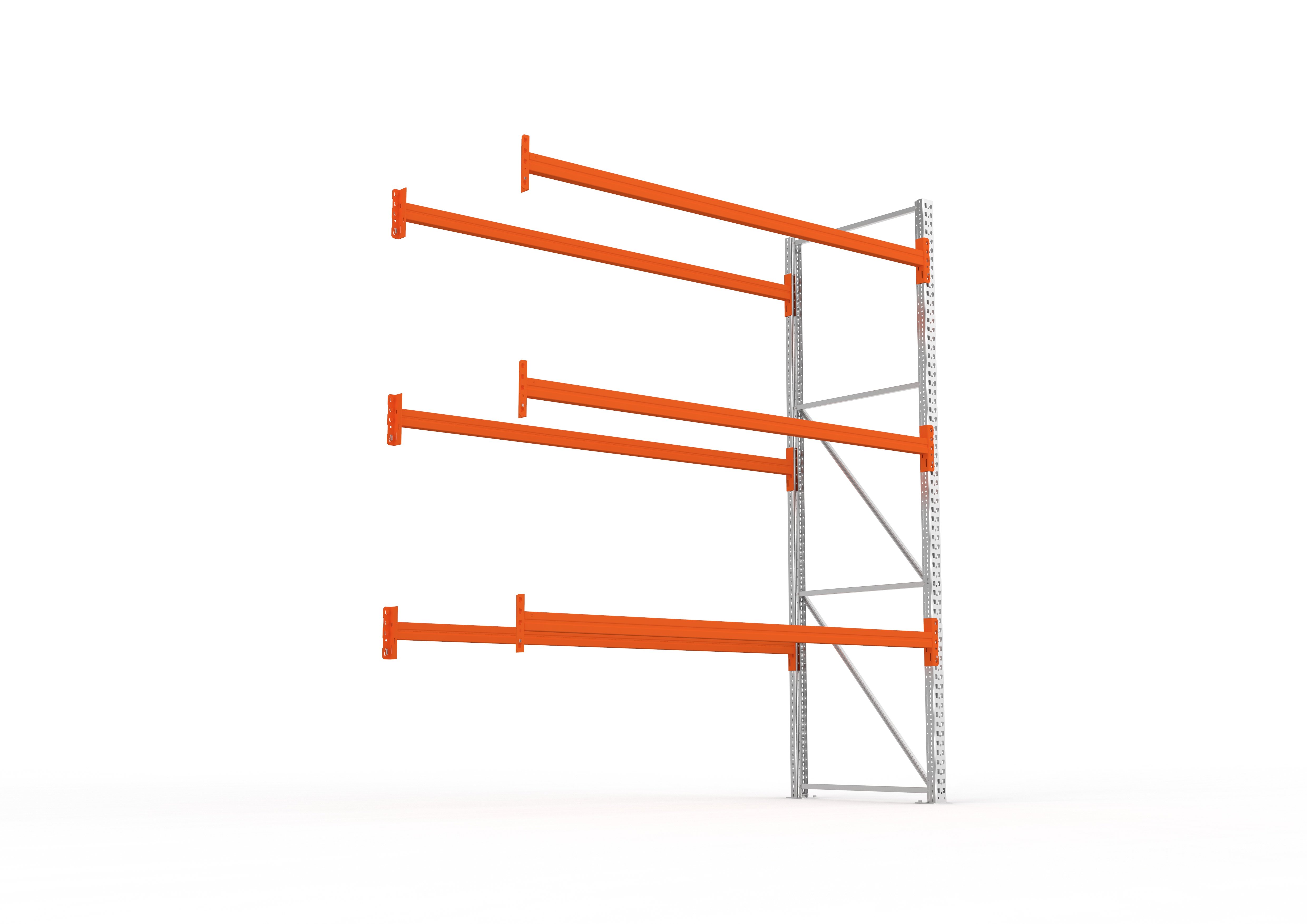 Palettenregal Anbaumodul – 330×278×110 cm, bis 500 kg, 4 Ebenen