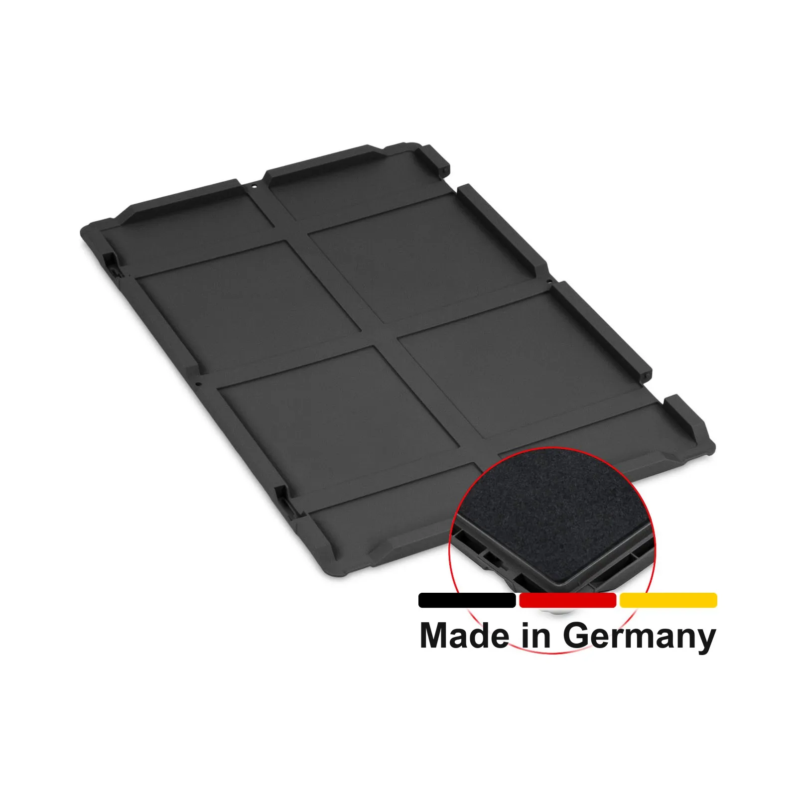 Schanierdeckel 600 x 400 für Eurobox NextGen 2.0 Cycle - Anthrazit - mit Schaumstoff - ohne SB und NV