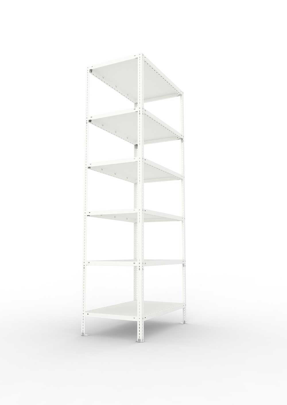 Kellerregal Pro Schraubsystem Grundregal 250×100×60 cm, 150 kg, 6 Böden