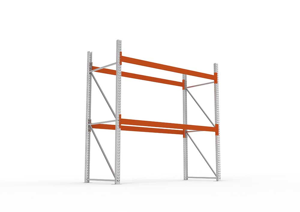 Palettenregal Extrastabil Grundregal – 270×270×110 cm, 3 Ebenen