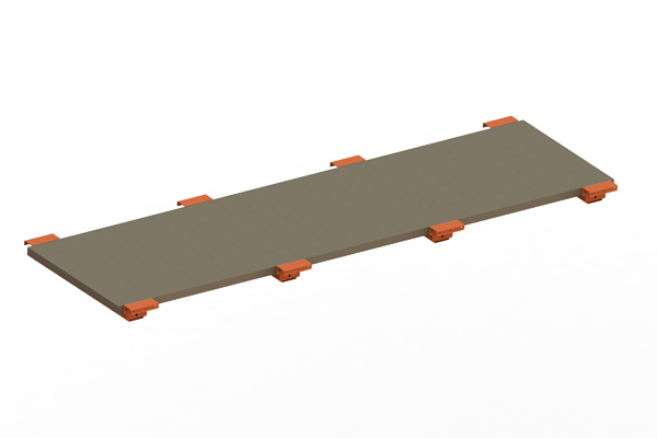 Palettenregal Spanplattenboden + Tiefenauflage 270×80 cm, 38 mm