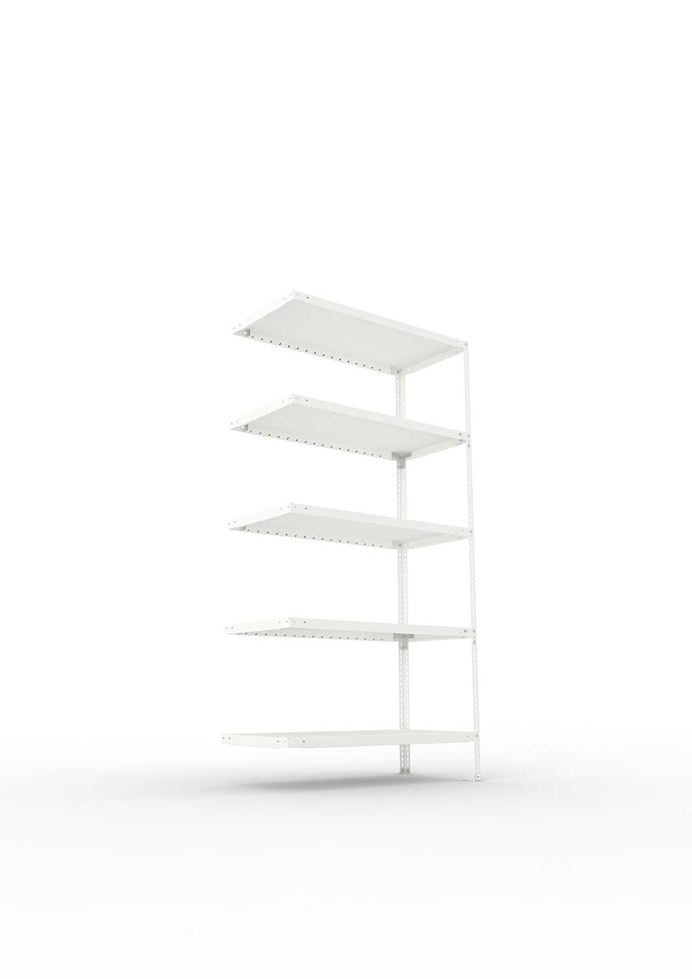 Kellerregal 100 Anbauregal Regalsystem Keller 2000 x 1000 x 500 RAL 7035 kpl. mit 5 Böden – detaillierte Produktabbildung