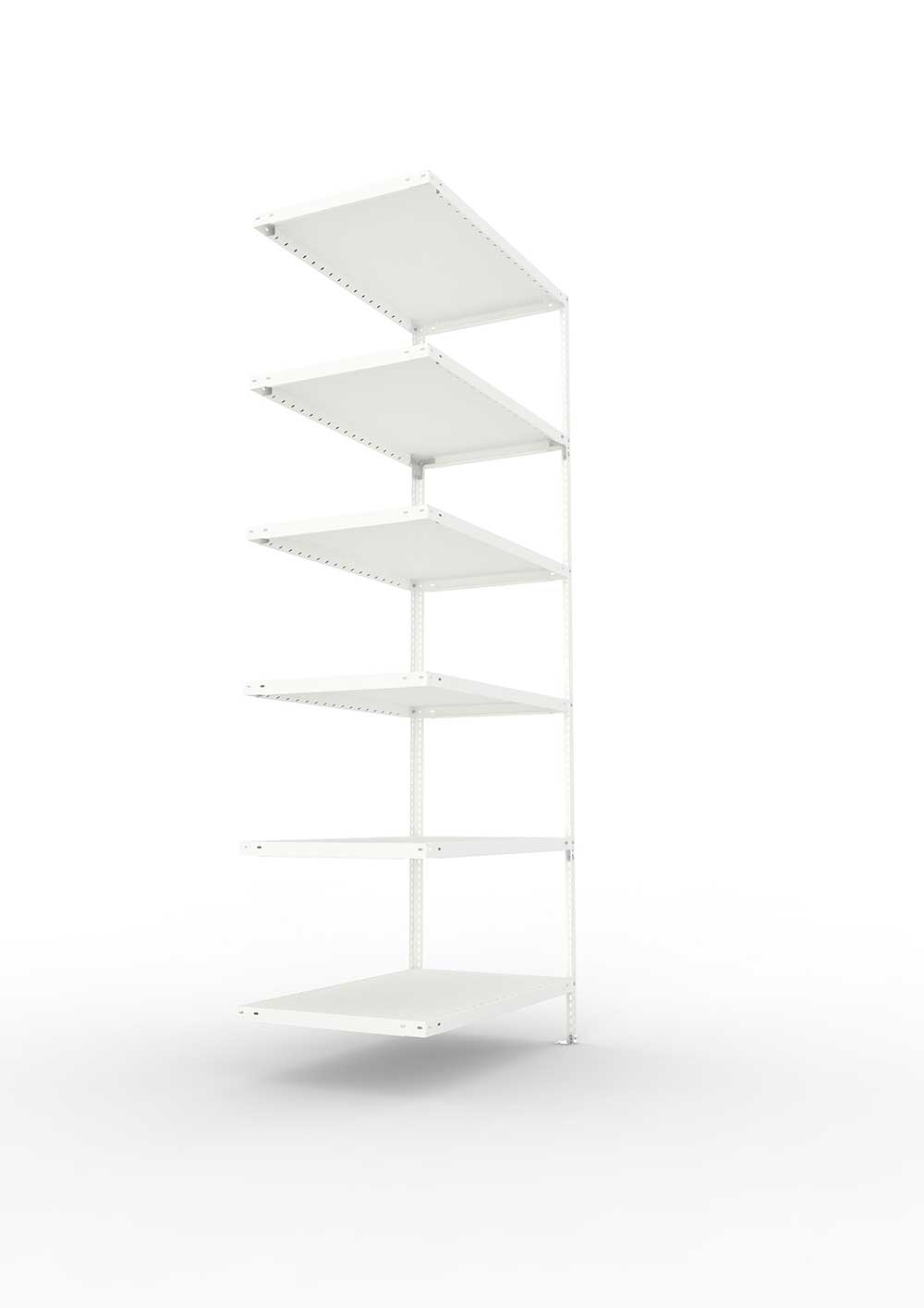 Kellerregal Pro Schraubsystem Anbauregal 250×100×60 cm, 100 kg, 6 Böden