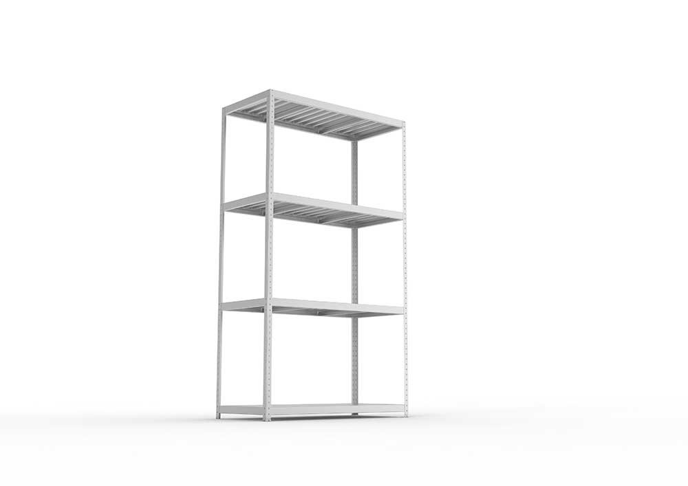 Schwerlastregal 297×170×80 cm – Stahlpaneele, verzinkt