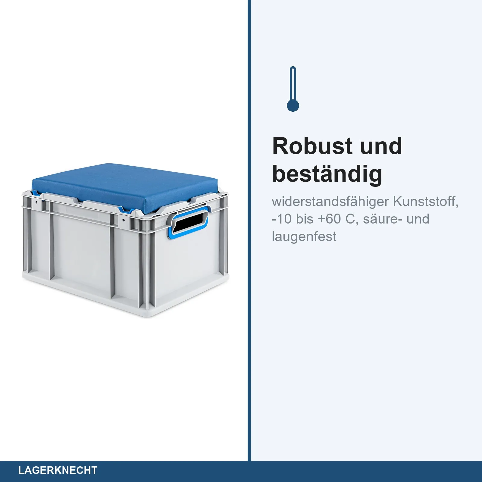 Seat Box 40x30x26 cm, NextGen, Griffe offen, blau