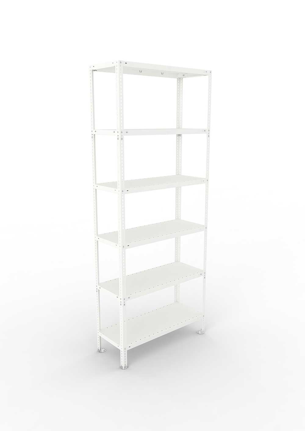 Schraubregal 150 GR 2500 x 1000 x 400 RAL 7035 kpl. mit 6 Böden