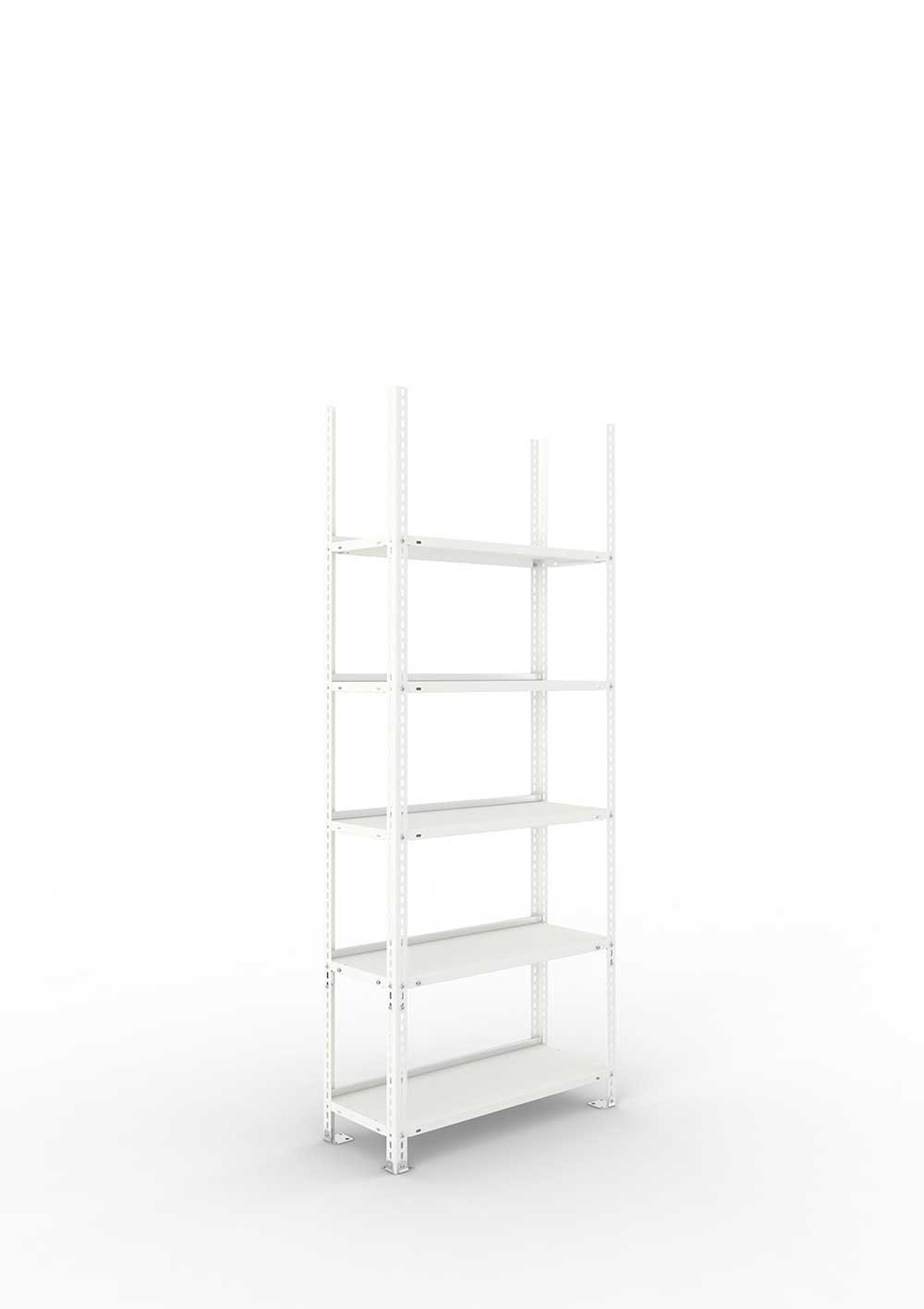 Büroregal Pro Schraubsystem Grundregal – 185×75×30 cm, RAL 7035