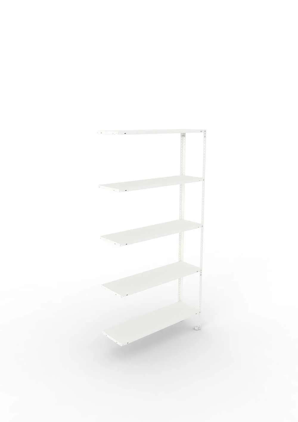 Metallregal FIX 80 Anbauregal für Regalsystem Metall 2000 x 1000 x 300 RAL 7035 kpl. mit 5 Böden