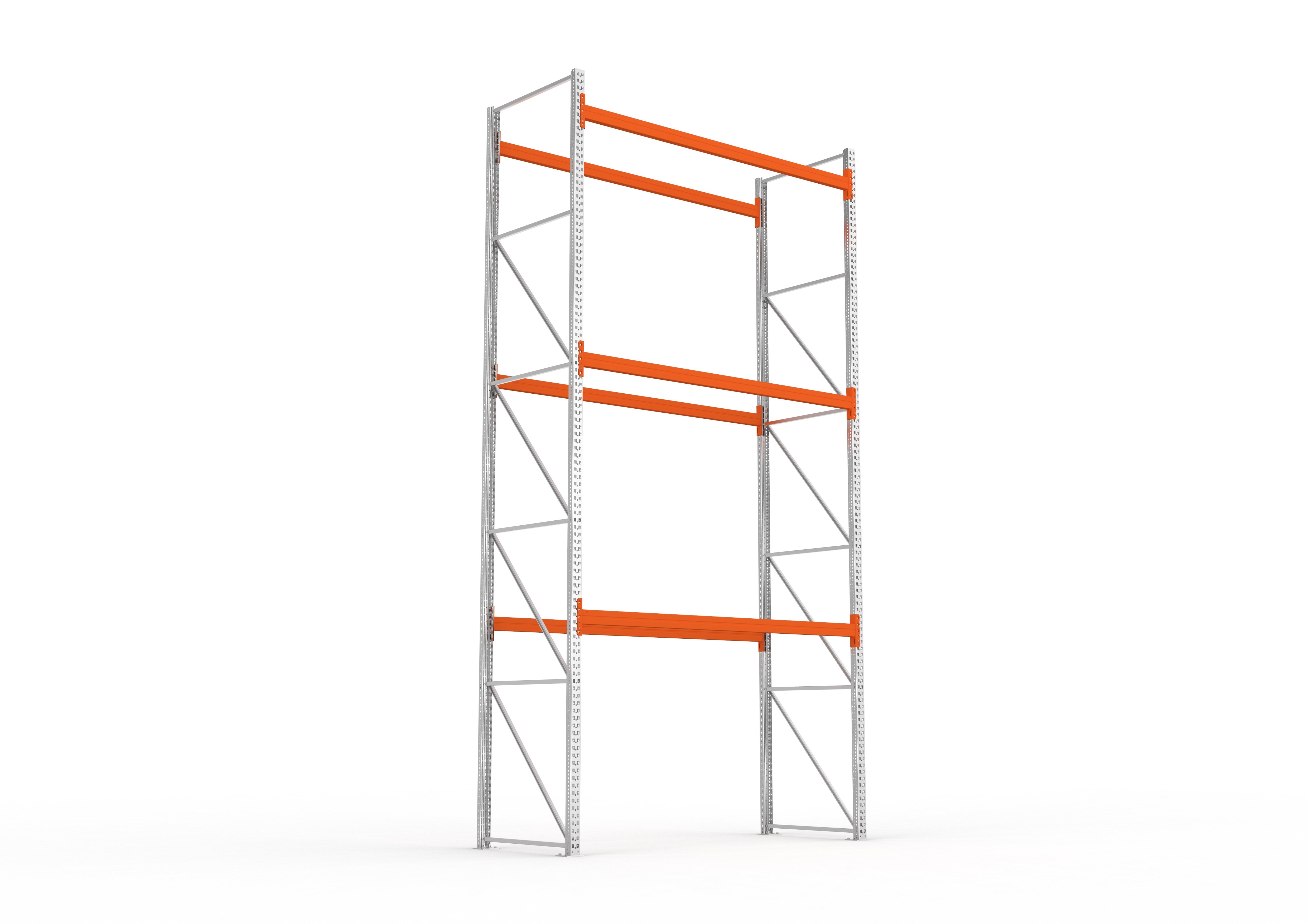 Palettenregal Extrastabil Grundregal – 550×270×110 cm, 4 Ebenen