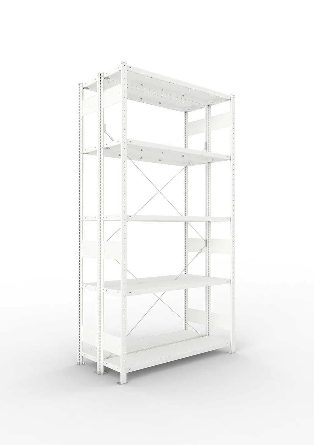 Metallregal MSN Fachteiler Tiefe 500 x Höhe 600 vzk (470 x 540) durchgehend