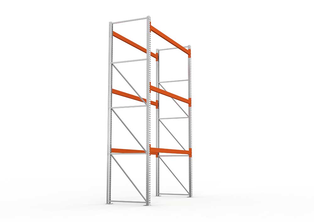 Palettenregal Extrastabil Grundregal – 440×270×110 cm, 4 Ebenen