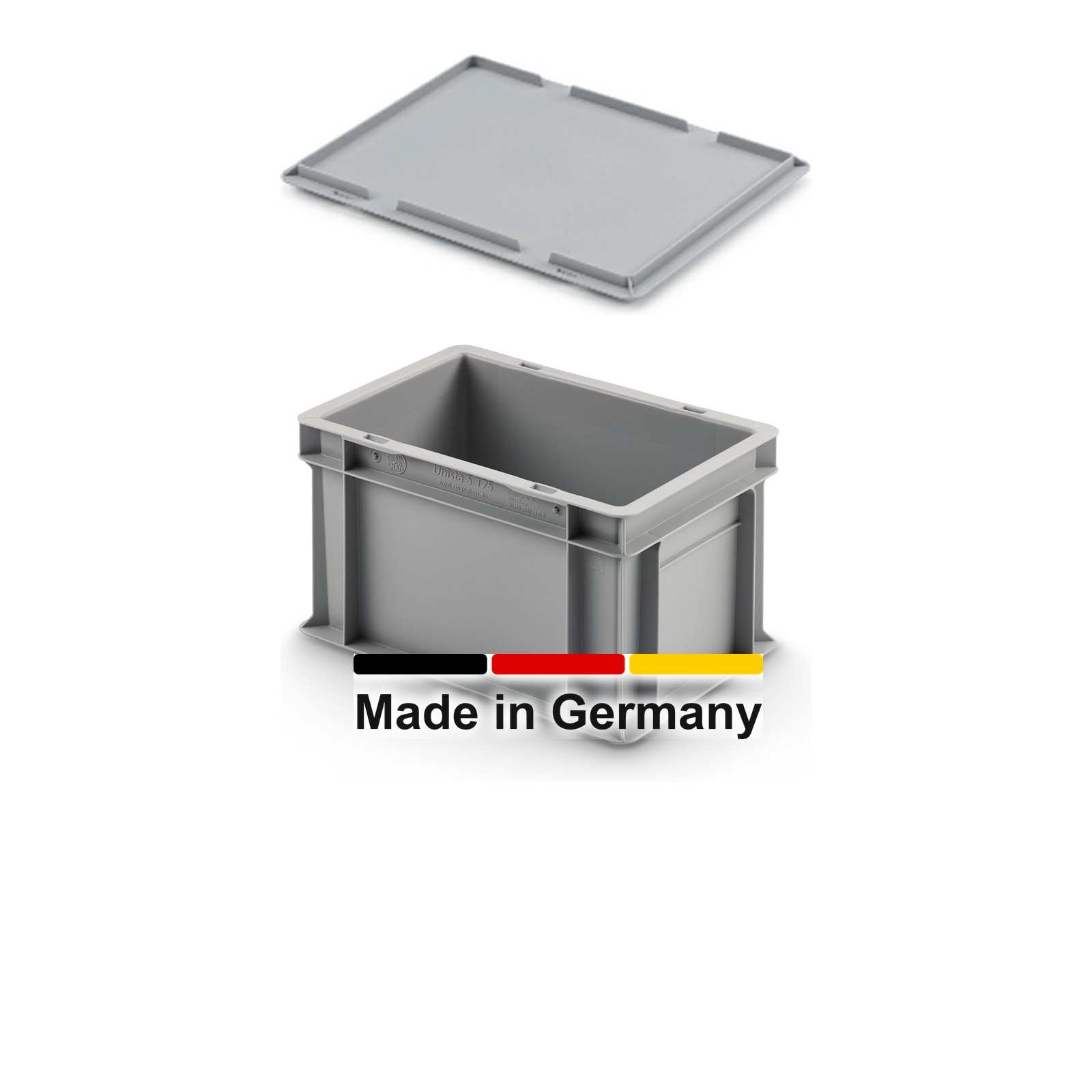 Eurobox 30x20x17 cm mit Scharnierdeckel, UNISTA